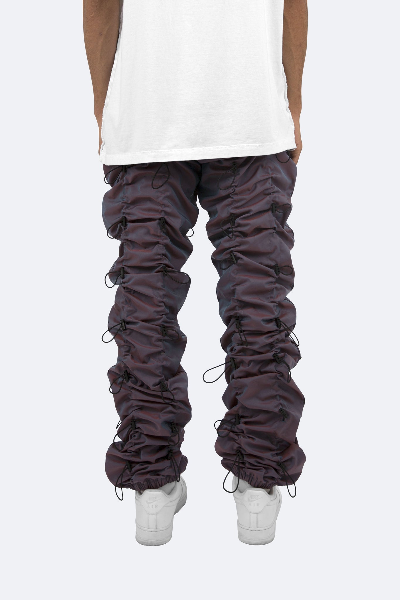 【BAON】[unisex] Lanlan banding string corduroy carpender PT Bungee Cord Pants - Purple – crownandcaliber72.com