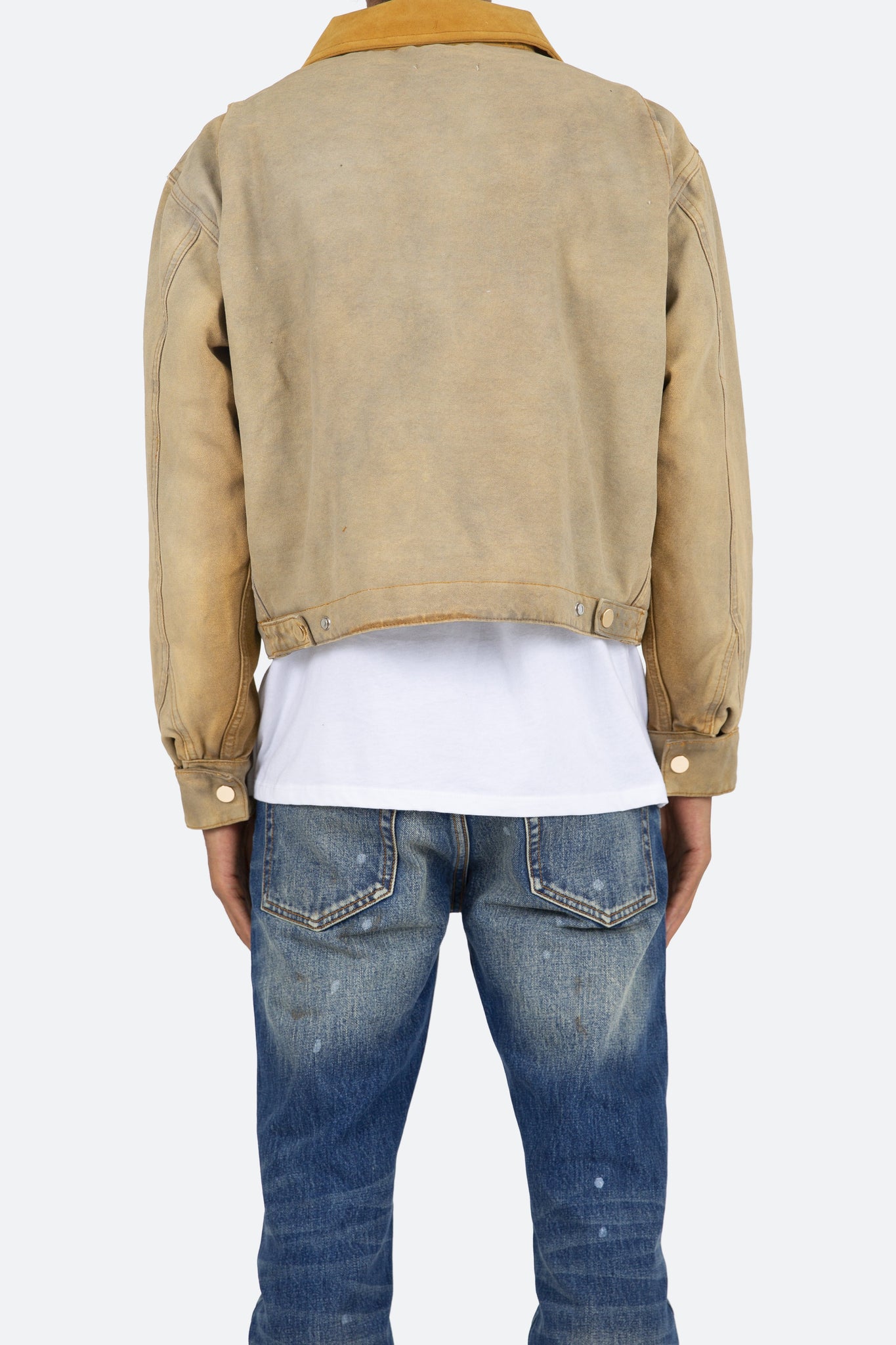 Collared Work Jacket - Khaki – crownandcaliber72.com